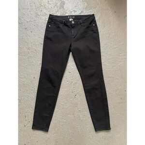 ELLE Mid-Rise Skinny Jeans Black Wmns 8